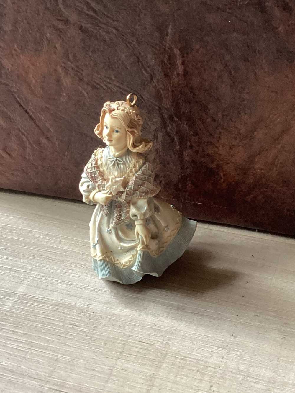 Vintage Samaco Victorian Girl Resin Figure Ornament